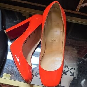 Orange Patent Leather Louboutins